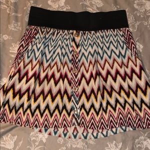 High waste chevron print